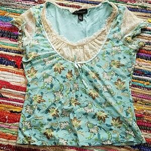 INC floral boho top